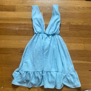 Blue dress with tie back